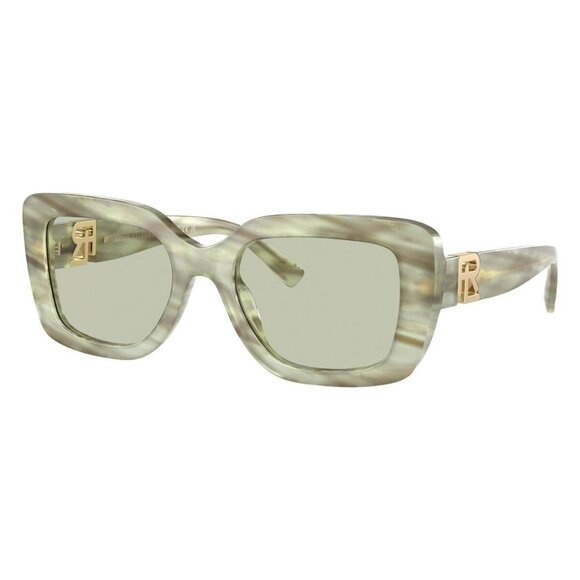 New A1121Z New RALPH LAUREN The Nikki Green Rectangle RL8217U 6109/2 Sunglasses - Picture 1 of 6